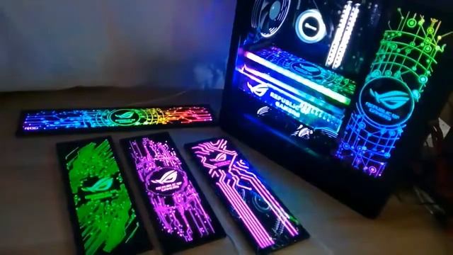 Мод RGB осветительная панель для ПК чехол VGA задняя панель боковая панель смотреть онлайн