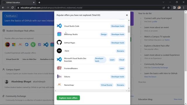 Activate Github Students Pack for free & Activate Github Copilot for free with your college id