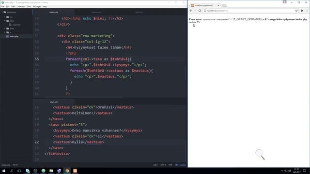 PHP-XML Osa 4: XML-tiedoston lukeminen смотреть онлайн