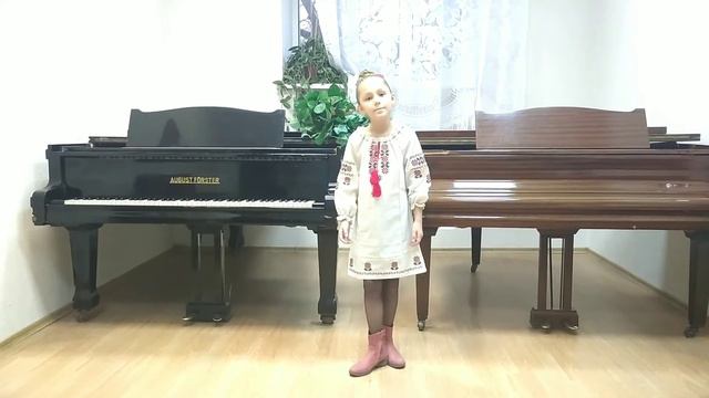 Українська народна пісня "Ой, у вишневому саду" - Діденко Ксенія, викладач Риженко Л.В. смотреть онлайн