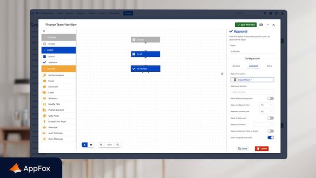 Build custom workflows for documents and pages in Confluence Cloud | Workflows for Confluence