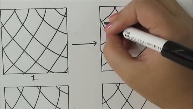 How to draw Zen-tangle Patterns - ♥ Step by Step Tutorial ♥ смотреть онлайн