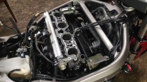 Honda CBR X11 1100XX подготовка к замене цепи грм часть 1