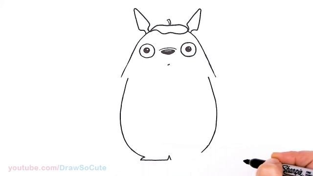 How To Draw Totoro ? My Neighbor Totoro