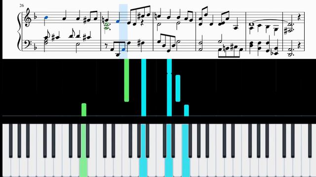 Шербургские зонтики УРОКИ ПИАНИНО (Legrand Umbrellas of Cherbourg PIANO TUTORIAL)