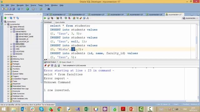 FOREIGN KEY CONSTRAINT / SQL для начинающих с нуля до сертификата Oracle смотреть онлайн