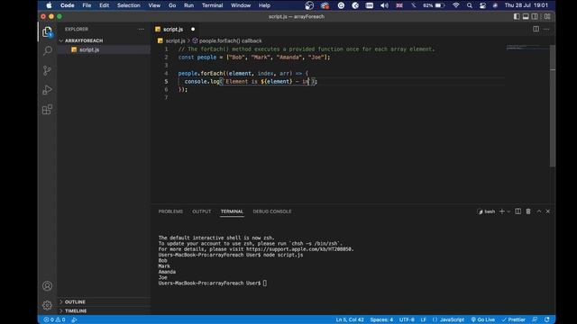Learn JS forEach() Array Method | JavaScript Arrays | Javascript Tutorial