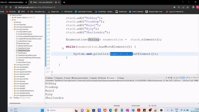 Collection Framework 09 Stack & CursorsEnumeraton,List Iterator 2023 03 21 converted смотреть онлайн
