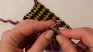 Ленивый жаккард спицами ( без протяжек)