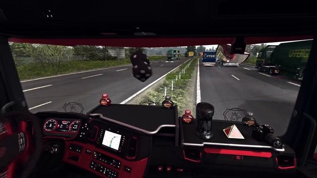 ETS2 1.36 - Tuned RedBlack Scania S520 Ekeri Tandem - Gothenburg to Stockholm to Gotland