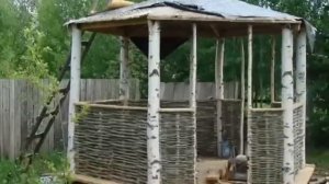 Супер беседка из красавицы берёзы