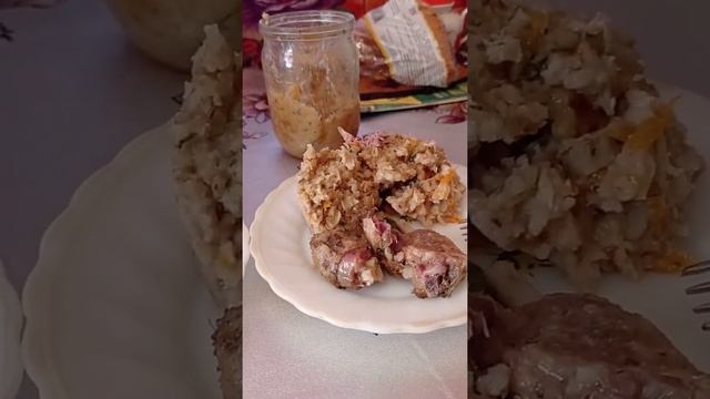 Рыба, перлова каша с мясом в автоклаве