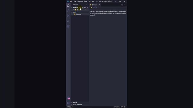 Работа с базами данных sqlite в редакторе VS Code #Shorts