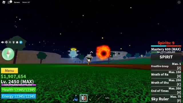 БЛОКС ФРУТС ОБЗОР на ФРУКТ СПИРИТ (дух) ? РОБЛОКС ВАН ПИС Blox Fruits SPIRIT