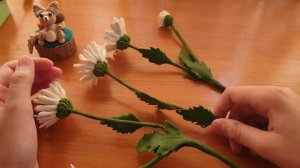 подснежники и ромашки из полимерной глины