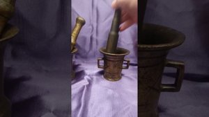 Ступка с пестиком, ступа . Россия до 1917 г. Бронза