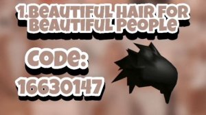 Five Boy hair codes||Roblox