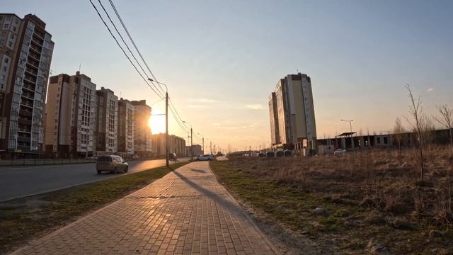 Стабилизация GoPro 11, велопрогулка. Видео блог, жена в кадре! Весна, закат. Апрель 2023. 4К съемка смотреть онлайн