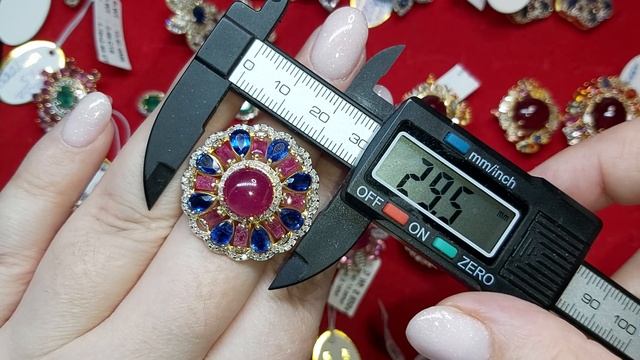 НАТУРАЛЬНЫЕ КАМНИ⚜️Индия 925? Рубины,сапфиры,бриллианты.