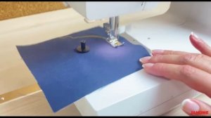 Демонстрация устройства для шитья по кругу на электромеханической швейной машине Janome Clio 325