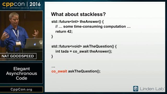 CppCon 2016: Nat Goodspeed “Elegant Asynchronous Code" смотреть онлайн