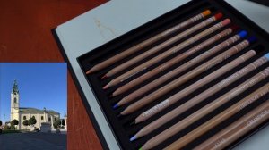 Colored pencils tutorial - Oradea Urban sketching - Caran D’Ache Luminance Colored Pencils