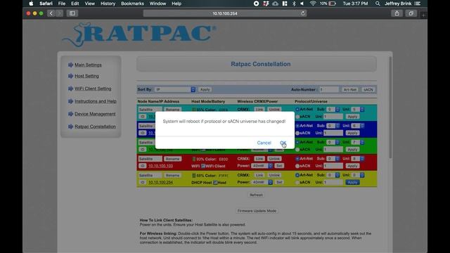 Ratpac Satellite AKS and Cintenna 2 Multiuniverse Demo