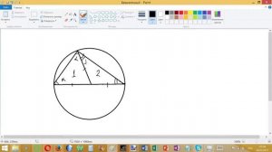 Вписанный угол опирающийся на полуокружность пряомой док-во за 10 секунд