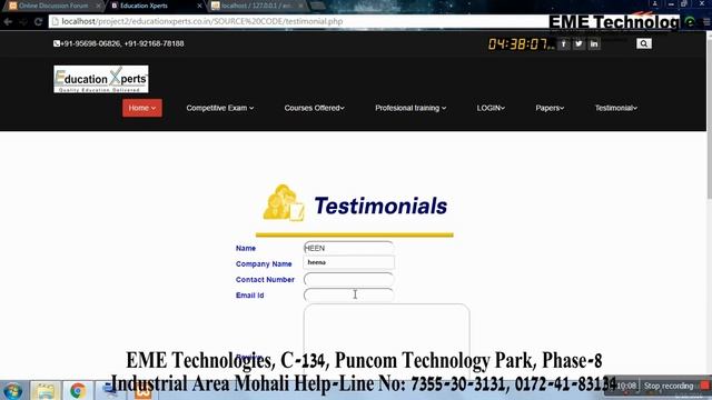 Education Xperts Website | PHP Projects with Source Code and Database