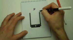 Рисунок по клеткам - Телефон. Как нарисовать Простой рисунок.