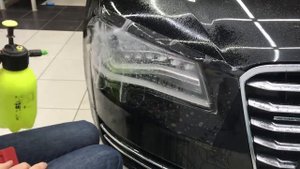Полировка и бронирование фар Audi A8