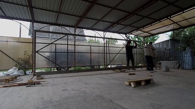 Откатные ворота своими руками на Даче смотреть онлайн