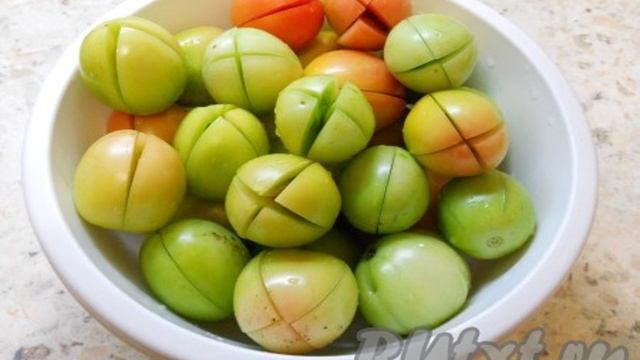 Острые квашеные зеленые помидоры