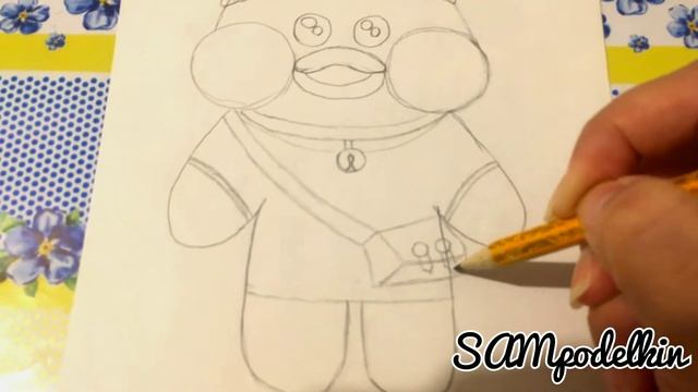 Рисуем уточку Лалафанфан. Как нарисовать уточку Лалафанфан пошагово.
