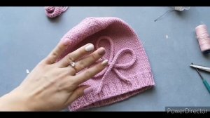 Как украсить ШАПКУ.  Простое вязанное украшение