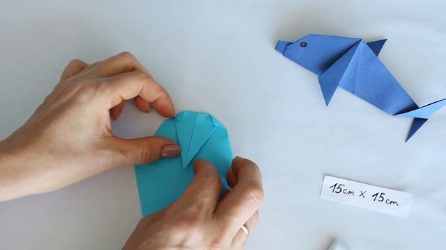 Оригами Дельфин из бумаги. Origami Delfín de papel fácil. DIY Paper Origami Dolphin смотреть онлайн