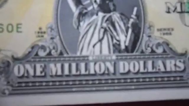 1 million US dollars - Банкнота в 1000000 (Миллион) ДОЛЛАРОВ США!!!