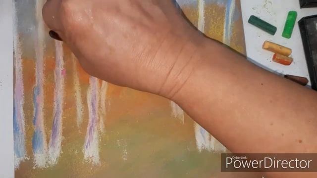 Урок рисования пастелью. Осенний пейзаж. Рисуем вместе. смотреть онлайн