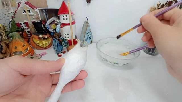 Гусь из папье-маше, часть 2 игрушка из папье-маше смотреть онлайн