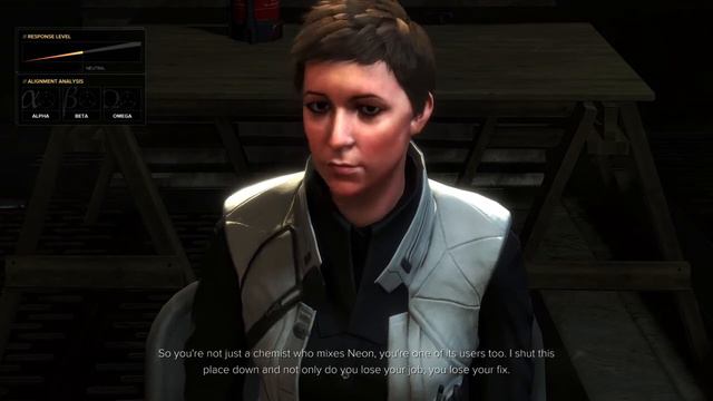 Deus Ex: Mankind Divided Convince The Neon Chemist To Sabotage Her Own Operation
