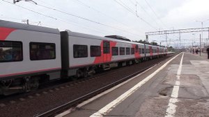 Электропоезда ЭС2Г "Ласточка" на ст. Обухово / S2CET "Lastochka" EMU's at Obuhovo station