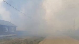 Сильный пожар в селе Половино-Черемхово 7 мая 2022 года