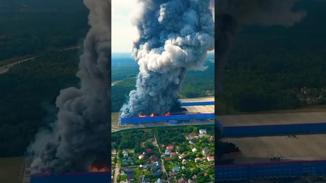 Пожар на складе Ozon в Истринском районе Подмосковья смотреть онлайн