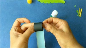 Paper snail. Детская поделка улитки из полосок бумаги. 紙蝸牛. 紙カタツムリ.