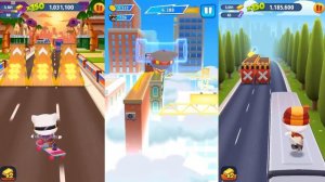 Talking Tom Gold Run VS Talking Tom Hero Dash - Gold Angela, Super Tom - Gameplay (Android, iOS)