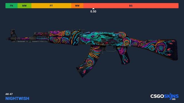 AK-47 Nightwish - Skin Float And Wear Preview смотреть онлайн