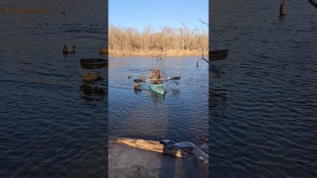 Sketchiest thing I've ever done to fetch ducks #outdoors #duckhunting