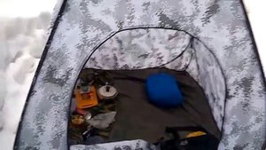 Палатка автомат китай , экстримальное тестированье в зимнем походе.
