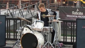 Бумбокс - Рок-н-рол - Drum Cover - Даниил Варфоломеев - Днепр - Набережная - Уличный барабанщик