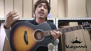 รีวิวกีต้าร์โปร่ง Travel Guitar Solid Top รุ่นขายดีอันดับหนึ่ง Kepma FS36 สี 3TSM